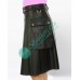 Deluxe leather kilt with stylish pockets